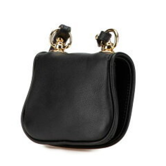 Gucci GG Case Blondie Leather Wallet Crossbody Black Interlocking - Picture 1 of 4